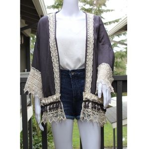 Knox Rose Tassle and Lace Kimono/Cardigan